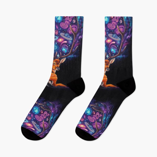 Item preview, Space Deer Spirit Animal | Retro Arcade Carpet Cosmic Art designed and sold by Ruta.