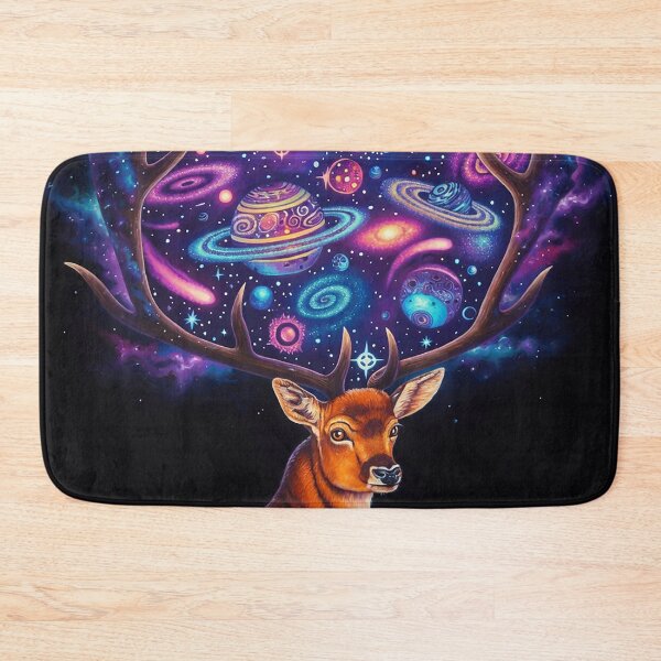 Item preview, Space Deer Spirit Animal | Retro Arcade Carpet Cosmic Art designed and sold by Ruta.