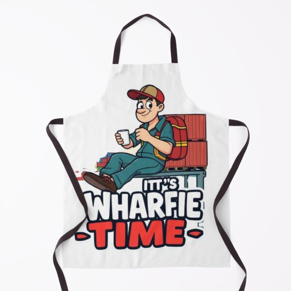 Item preview, It's Wharfie Time – Retro Maritime Worker Graphic designed and sold by MystiColo.