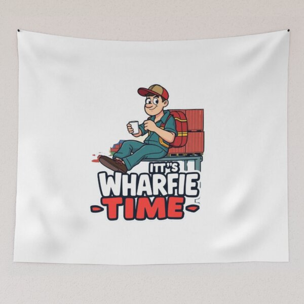 Item preview, It's Wharfie Time – Retro Maritime Worker Graphic designed and sold by MystiColo.