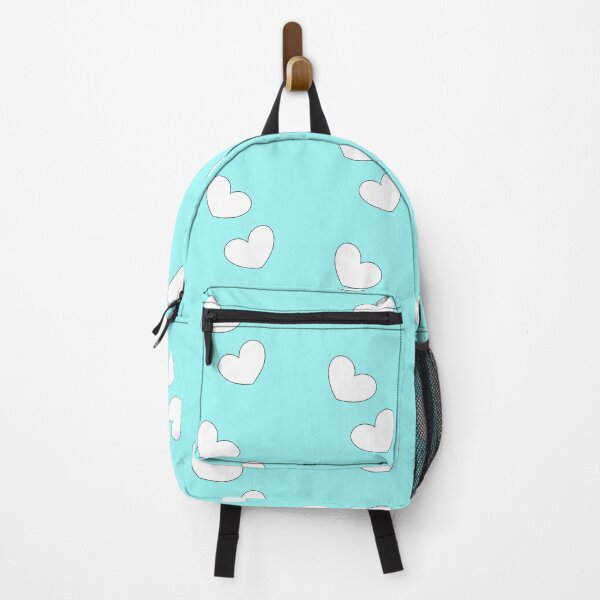 Item preview, soft white little hearts with light blue background designed and sold by SrihithaStudio.