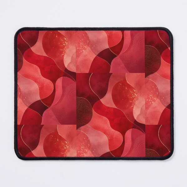 Item preview, Ruby Red Abstract Watercolor Wall Art | Modern Geometric Flow Print | Luxury Contemporary Gold Line Decor designed and sold by Hookesmode.