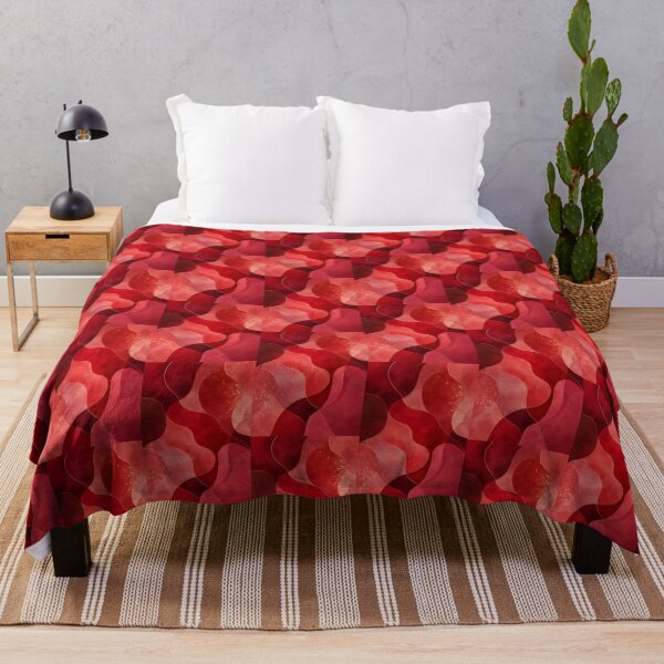 Item preview, Ruby Red Abstract Watercolor Wall Art | Modern Geometric Flow Print | Luxury Contemporary Gold Line Decor designed and sold by Hookesmode.