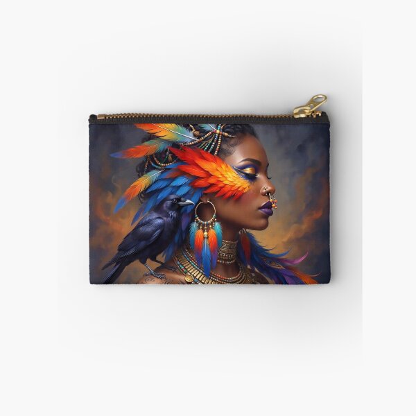 Item preview, Bohemian Macaw Parrot Goddess | Mystical Boho Spirit Animal Art designed and sold by Ruta.