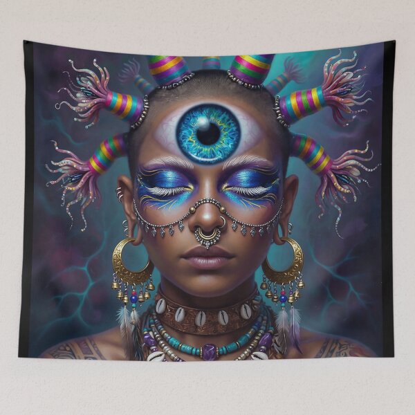 Item preview, Bohemian Tribal Goddess | Mystical Boho Spirit Art designed and sold by Ruta.