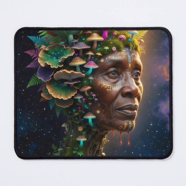 Item preview, Mushroom Boho Goblincore Goddess | Whimsical Forest Spirit Art designed and sold by Ruta.