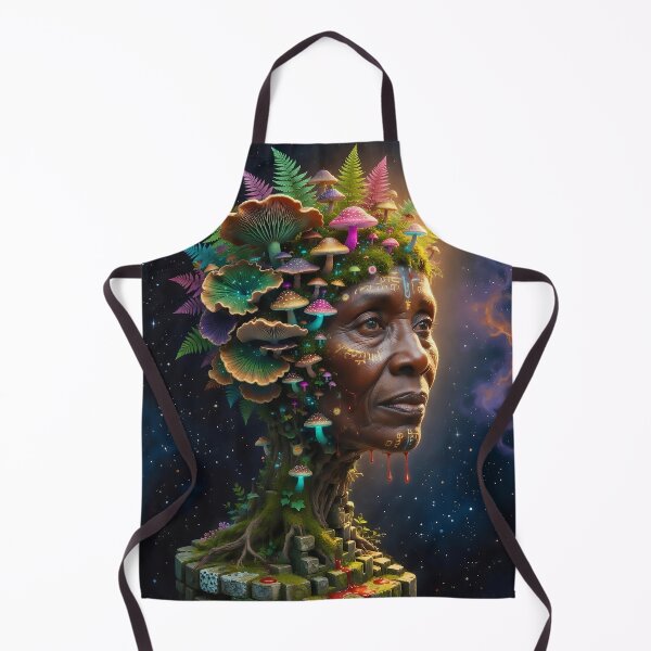Item preview, Mushroom Boho Goblincore Goddess | Whimsical Forest Spirit Art designed and sold by Ruta.