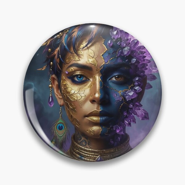 Item preview, Amethyst Tribal Boho Goddess | Mystical Crystal Spirit Art designed and sold by Ruta.