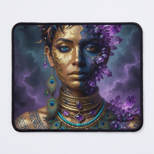 Item preview, Amethyst Tribal Boho Goddess | Mystical Crystal Spirit Art designed and sold by Ruta.