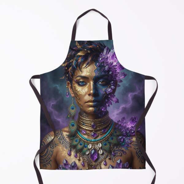 Item preview, Amethyst Tribal Boho Goddess | Mystical Crystal Spirit Art designed and sold by Ruta.