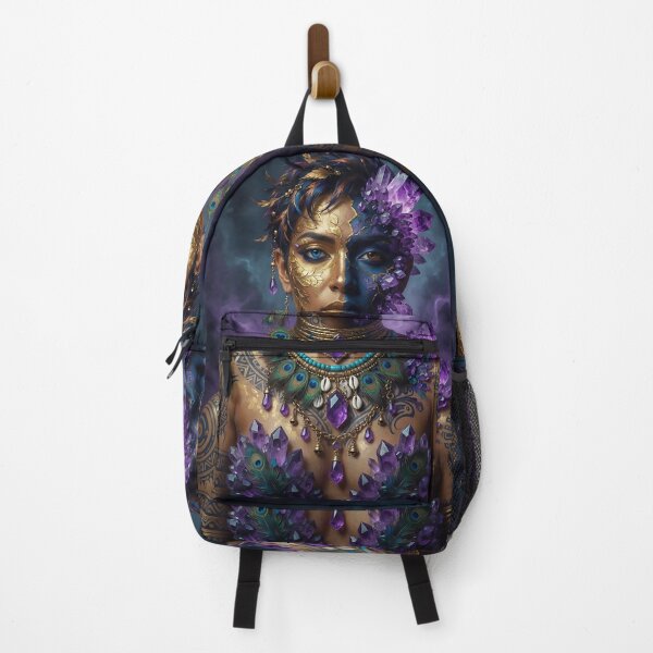 Item preview, Amethyst Tribal Boho Goddess | Mystical Crystal Spirit Art designed and sold by Ruta.