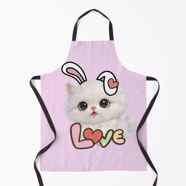 Item preview, Cute Persian Cat Bunny Ears Love Typography designed and sold by Soluna Studio.