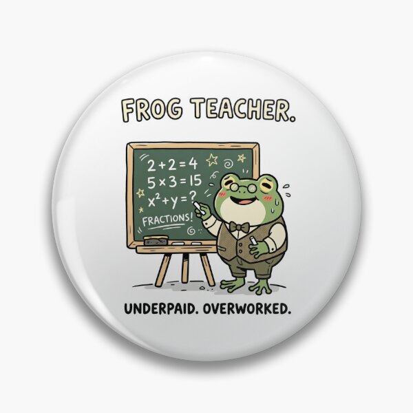 Item preview, Cute Frog Teacher Funny Underpaid Overworked Shirt — Kawaii Doodle Teacher Gift designed and sold by MaynyStudio.