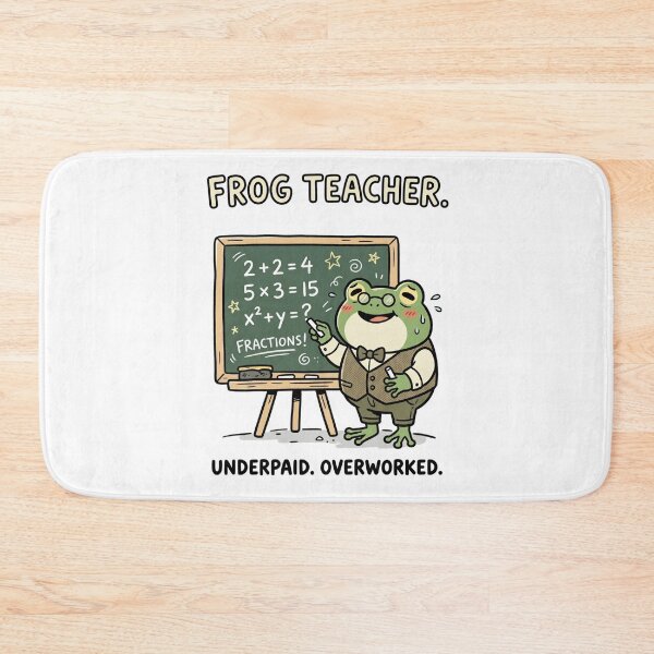 Item preview, Cute Frog Teacher Funny Underpaid Overworked Shirt — Kawaii Doodle Teacher Gift designed and sold by MaynyStudio.