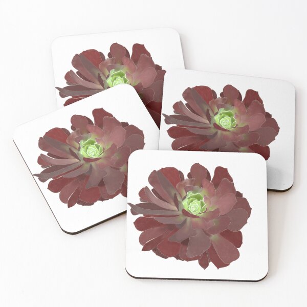 Item preview, Red tree aeonium with glowing center designed and sold by RuthGoring.
