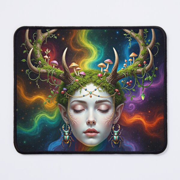 Item preview, Forest Goddess | Retro Arcade Carpet Mystical Nature Art designed and sold by Ruta.