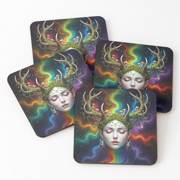 Item preview, Forest Goddess | Retro Arcade Carpet Mystical Nature Art designed and sold by Ruta.
