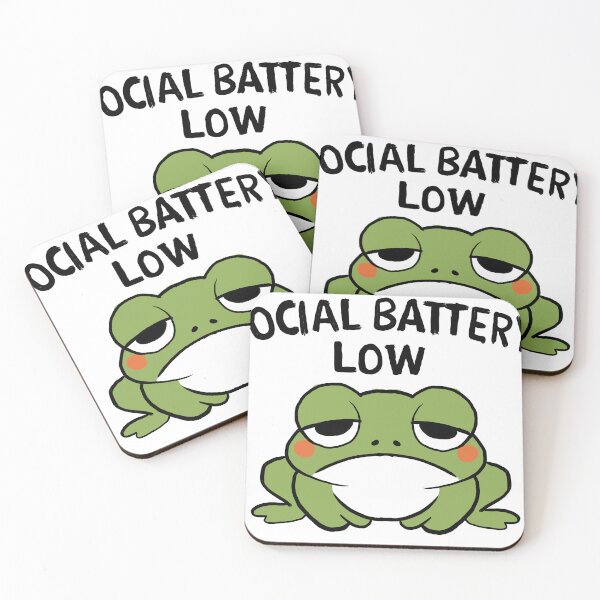 Item preview, Frog with low social battery designed and sold by amitkrsn.