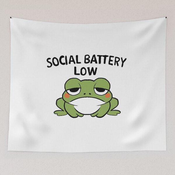 Item preview, Frog with low social battery designed and sold by amitkrsn.