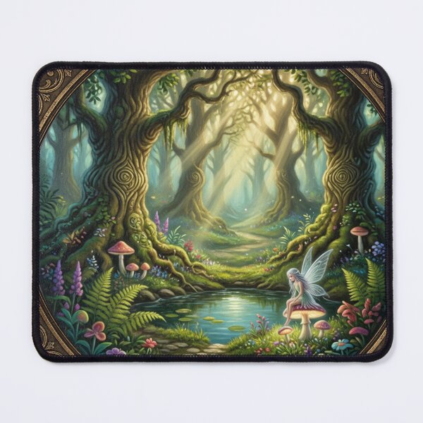 Item preview, Enchanted Forest Landscape | Mystical Fantasy Nature Art designed and sold by Ruta.