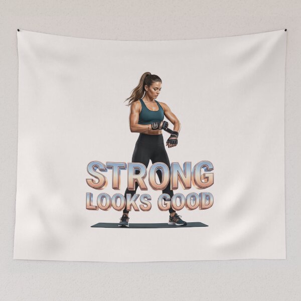 Item preview, Strong Looks Good Women Fitness Motivation designed and sold by pradeepvisuals.