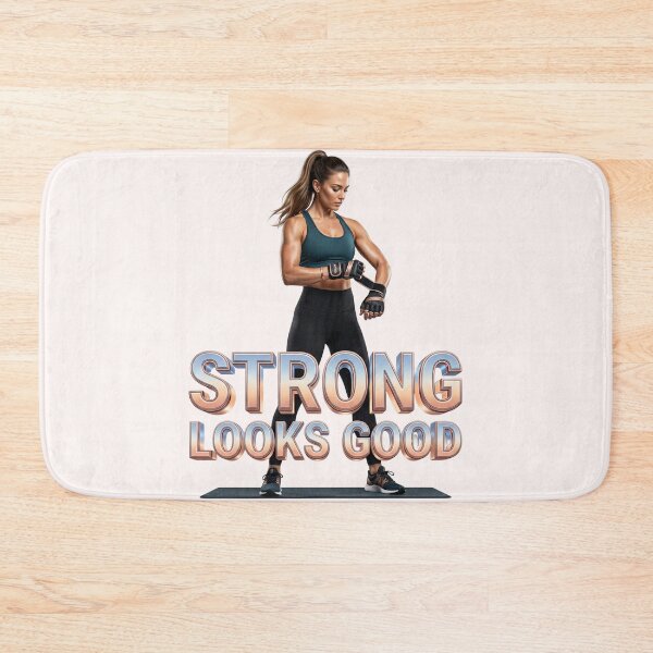 Item preview, Strong Looks Good Women Fitness Motivation designed and sold by pradeepvisuals.