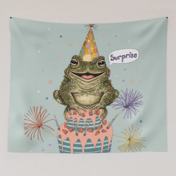 Item preview, Goblincore Tod Birthday | Retro Arcade Carpet Cute Goblin Fantasy Card Art designed and sold by Ruta.