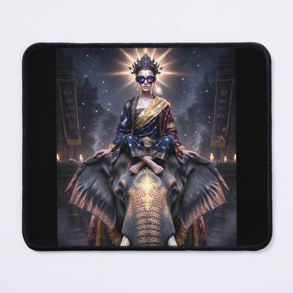 Item preview, Thai Goddess on Elephant | Retro Arcade Carpet Cultural Mythology Art designed and sold by Ruta.