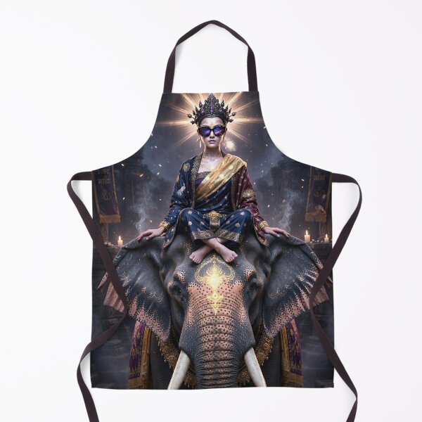 Item preview, Thai Goddess on Elephant | Retro Arcade Carpet Cultural Mythology Art designed and sold by Ruta.