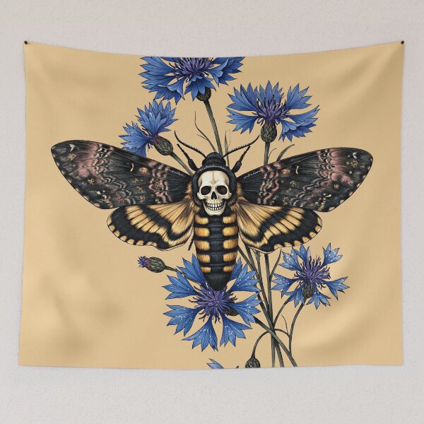 Item preview, Cornflower Butterfly | Retro Arcade Carpet Vintage Floral Art designed and sold by Ruta.