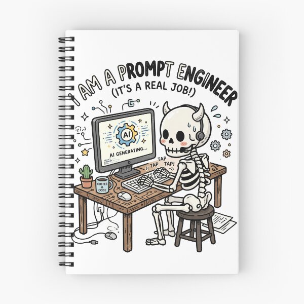 Artikelvorschau, Lustiges T-Shirt mit Skelett-Motiv für angehende Ingenieure – Kawaii-Geschenkidee für Technikbegeisterte mit KI-Humor und Kritzeleien entworfen und verkauft von MaynyStudio.