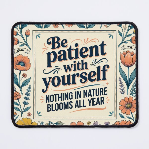 Item preview, Be Patient With Yourself | Retro Arcade Carpet Self-Love Mindfulness Art designed and sold by Ruta.
