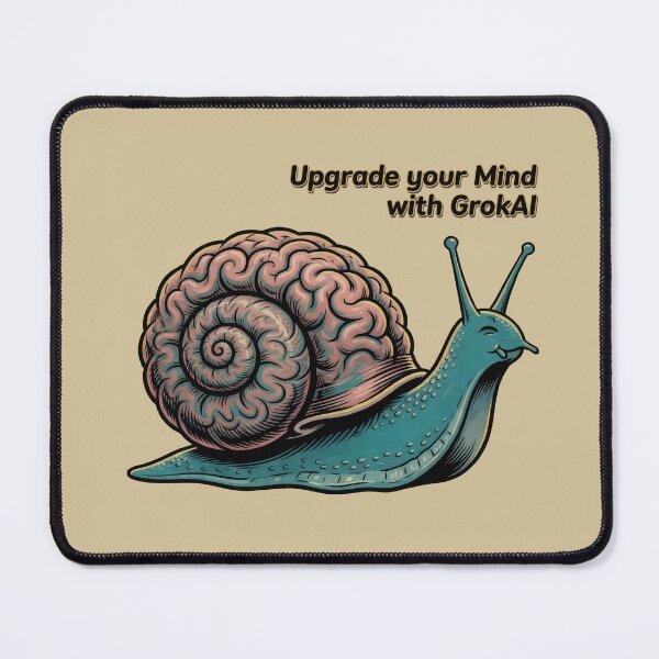 Item preview, Don't Be a Brain Slug | Upgrade Your Mind with Grok AI | Retro Arcade Carpet Humor Art designed and sold by Ruta.