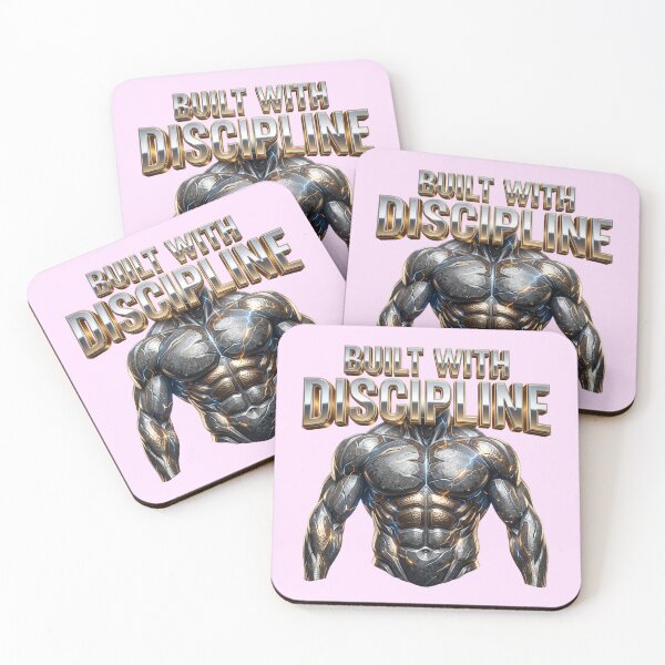 Item preview, Built With Discipline Bodybuilding Motivation designed and sold by pradeepvisuals.