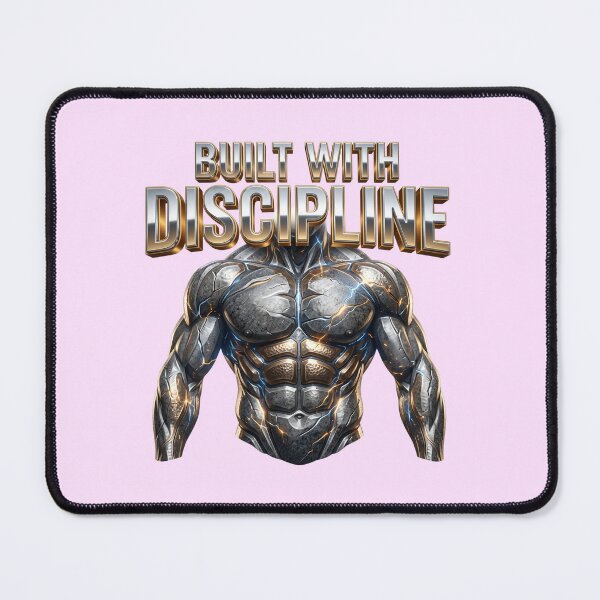 Item preview, Built With Discipline Bodybuilding Motivation designed and sold by pradeepvisuals.