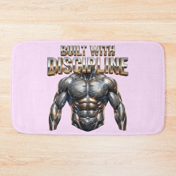 Item preview, Built With Discipline Bodybuilding Motivation designed and sold by pradeepvisuals.