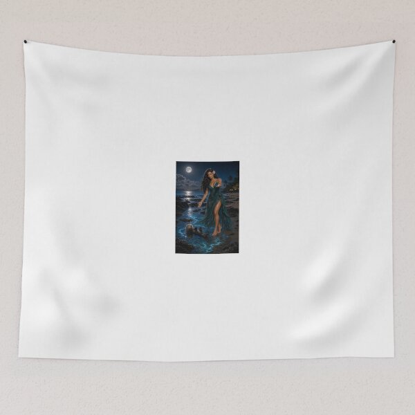 Item preview, Shanti Riveria with sea otter at night designed and sold by CathryneDelamort.
