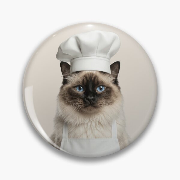 Item preview, Funny Balinese Cat Chef Realistic Animal Cooking Humor Art designed and sold by LazyOwlStore.