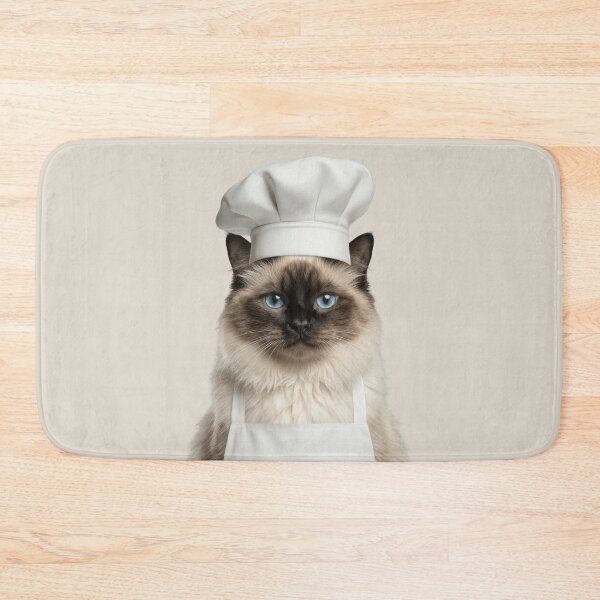 Item preview, Funny Balinese Cat Chef Realistic Animal Cooking Humor Art designed and sold by LazyOwlStore.