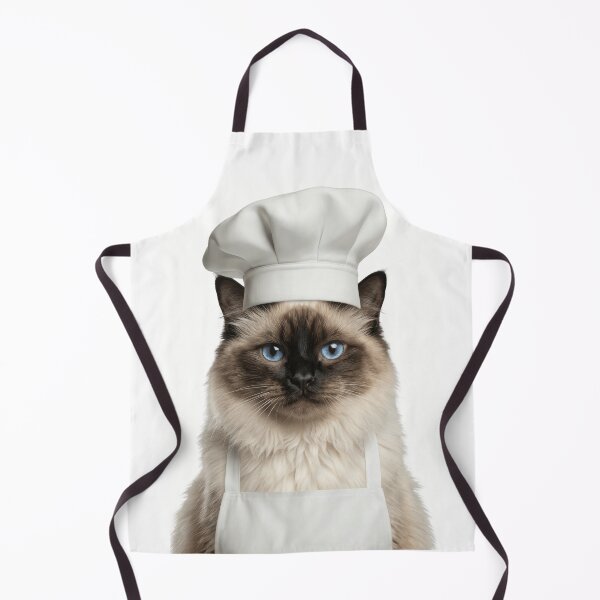Item preview, Funny Balinese Cat Chef Realistic Animal Cooking Humor Art designed and sold by LazyOwlStore.