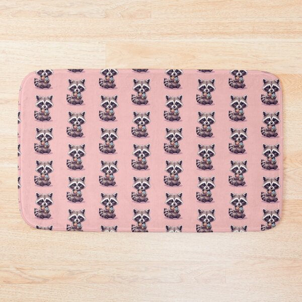 Item preview, Cute Raccoon Holding Cupcakes Kawaii Cartoon Animal designed and sold by Royalsticker.