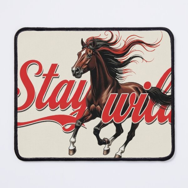 Item preview, Stay Wild Horse Retro Vintage Western Motivational Art designed and sold by Ruta.