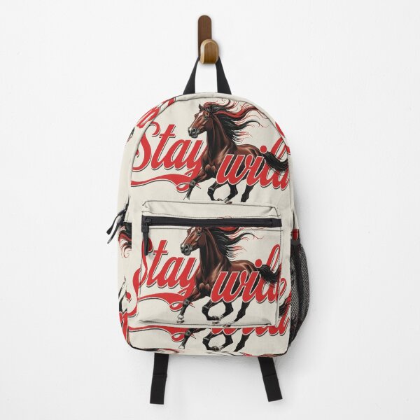 Artikelvorschau, Stay Wild Horse Retro Vintage Western Motivationskunst entworfen und verkauft von Ruta.