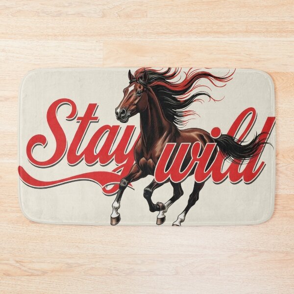 Item preview, Stay Wild Horse Retro Vintage Western Motivational Art designed and sold by Ruta.