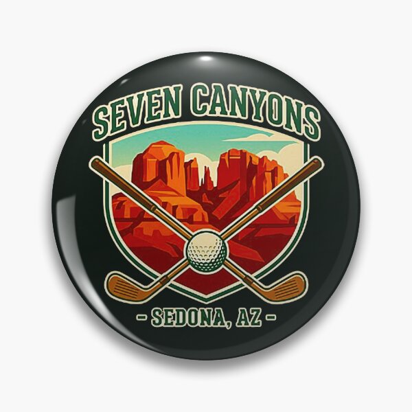Item preview, Vintage Seven Canyons Golf Club Sedona Arizona Retro Emblem designed and sold by MT-Hub | Cute Aesthetic Art, Stickers & Phone Cases.
