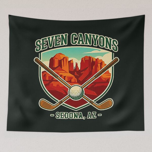 Item preview, Vintage Seven Canyons Golf Club Sedona Arizona Retro Emblem designed and sold by MT-Hub | Cute Aesthetic Art, Stickers & Phone Cases.