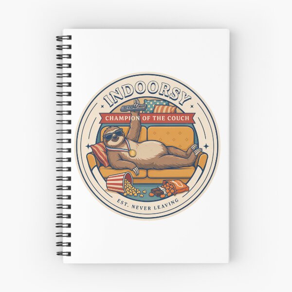 Item preview, Indoorsy Champion of the Couch Funny Sloth Introvert Vintage Design designed and sold by ArcticFoxStudio.