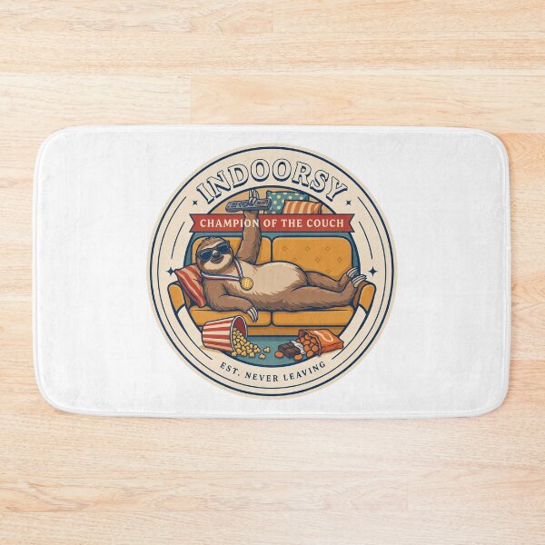 Item preview, Indoorsy Champion of the Couch Funny Sloth Introvert Vintage Design designed and sold by ArcticFoxStudio.