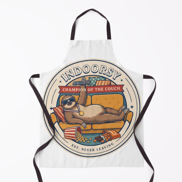 Item preview, Indoorsy Champion of the Couch Funny Sloth Introvert Vintage Design designed and sold by ArcticFoxStudio.