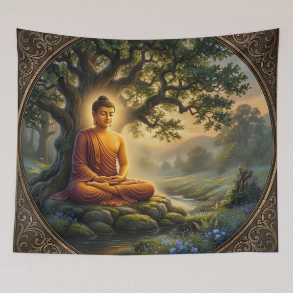 Item preview, Buddha Meditation | Spiritual Zen Enlightenment Art designed and sold by Ruta.